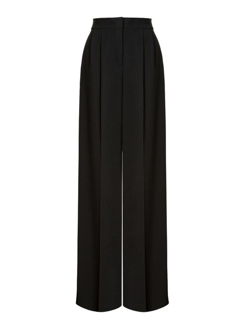 High-Waisted Wide-Leg Trousers With Pleats