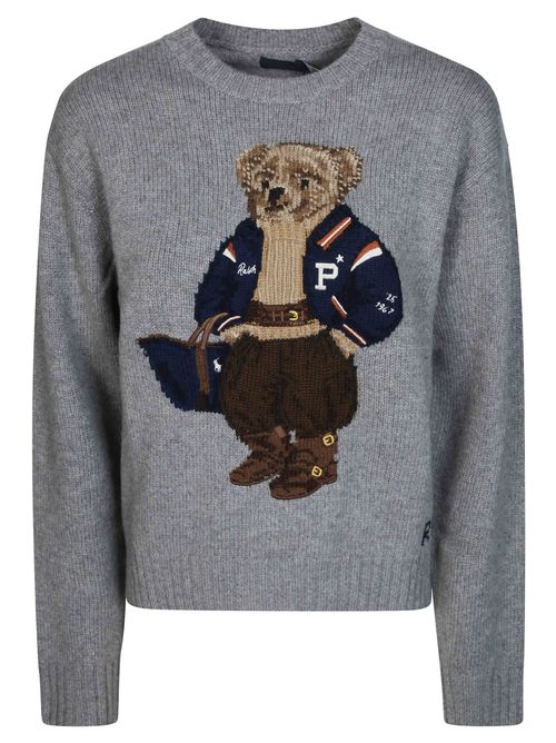 Polo-style Cable-Knit Sweater