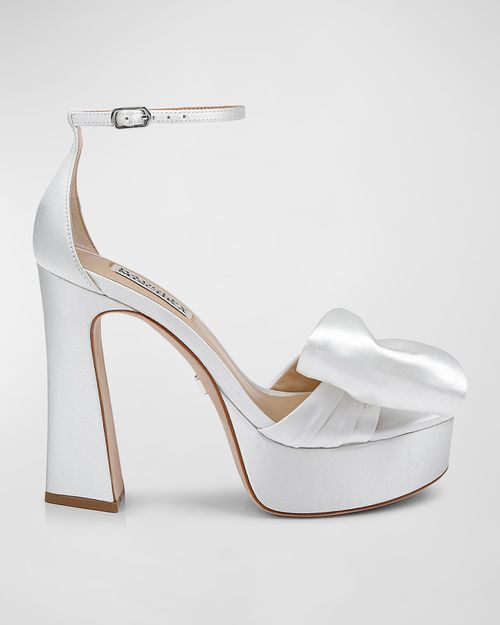 Alora Silk Bow Platform Sandals