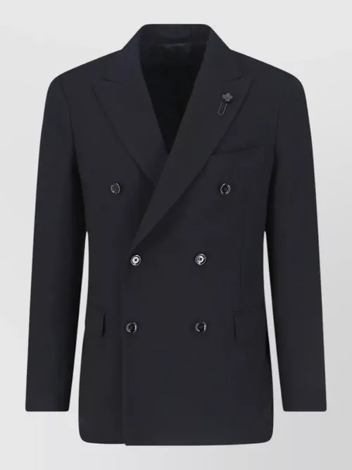 Lardini - tailored blazer double breasted notch lape