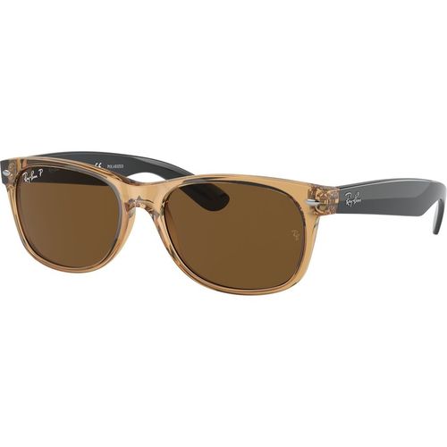 Ray - Ban Unisex Ray - Ban RB2132 NEW WAYFARER 945/57 Sunglasses Nylon Yellow Brown Squared Polarized