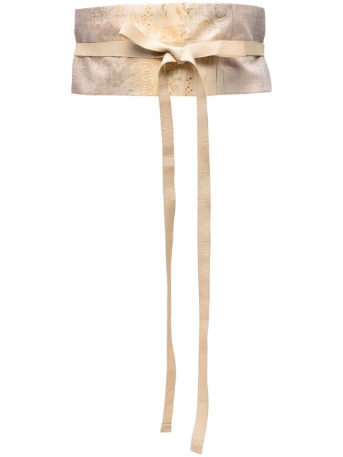 Country-print chambray belt - Neutrals