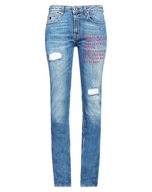 Woman Jeans Blue Size 28 Cotton, Elastane