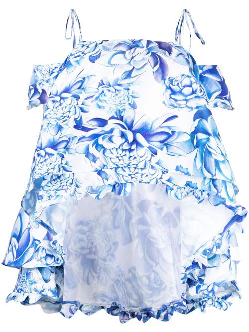 Margherita floral-print top - Blue