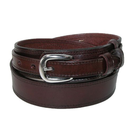 CTM Men's Genuine Leather Ranger Belt - 1.5" Wide, Removable Buckle, Black, Size 36