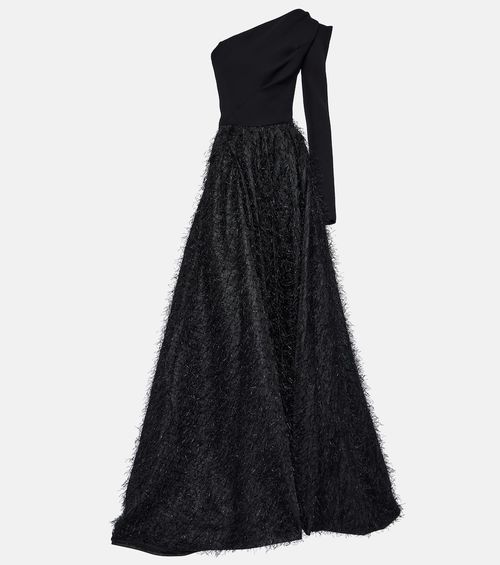 Audacity one-shoulder maxi gown