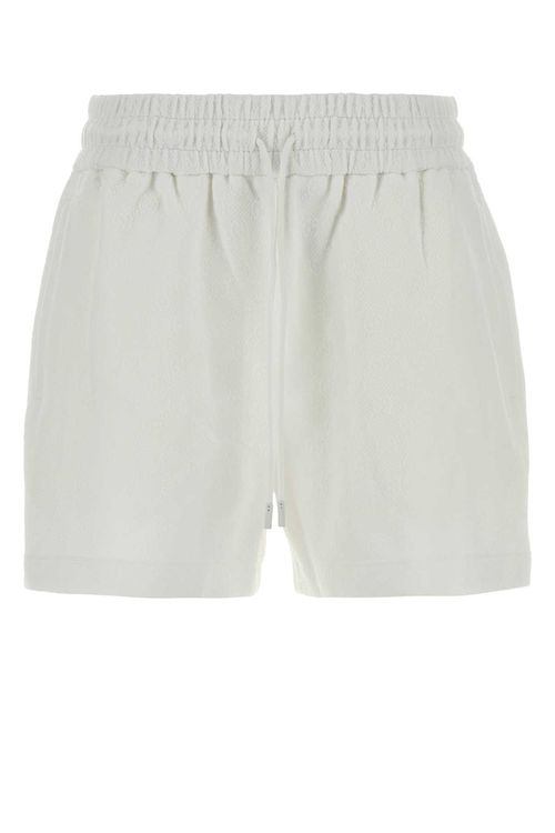 White Stretch Nylon Bermuda Shorts