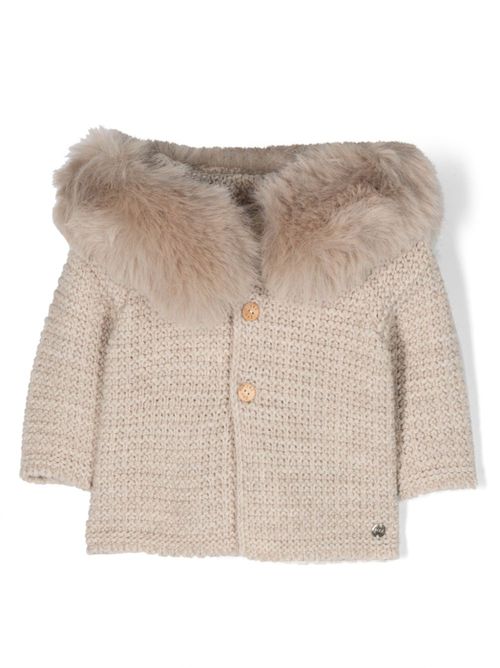Bambalina hooded knittted coat - Neutrals
