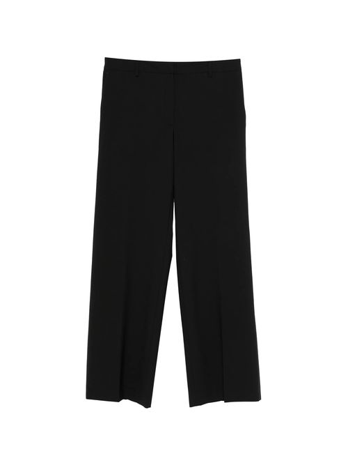 Soft Wool-Blend Trousers with Zip and Hook Closure