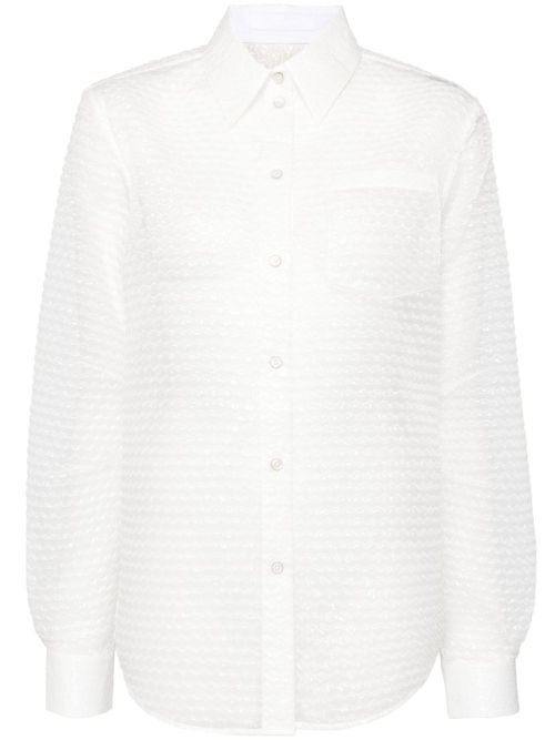 Curved bubblewrap shirt - White