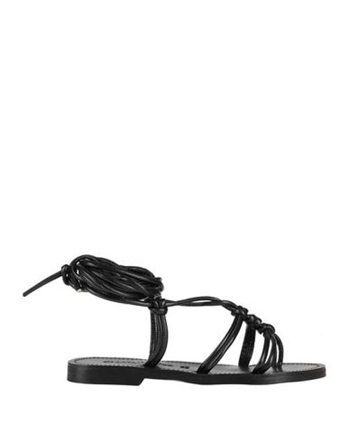 Woman Thong sandal Black Size 6 Textile fibers