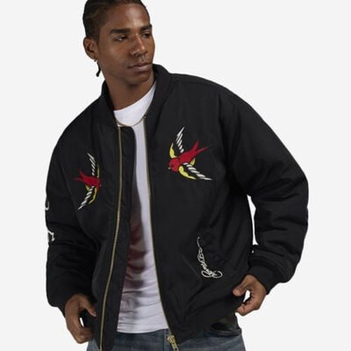 Men's Skull Bomber Jacket in Black