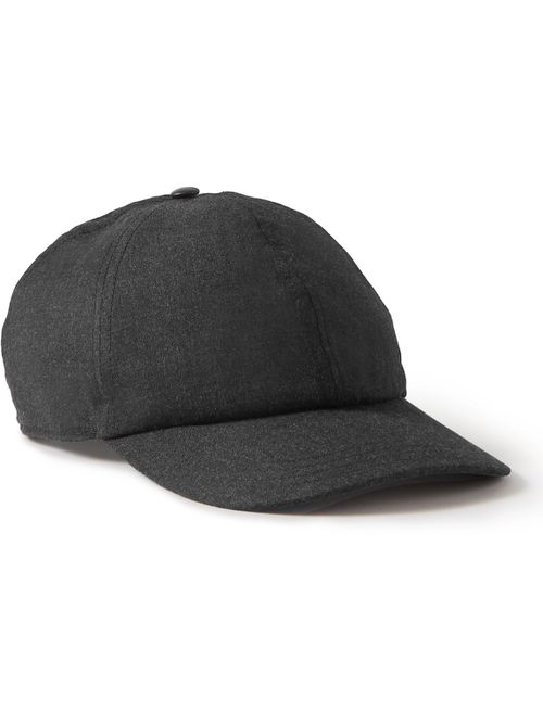 Embroidered Wool Baseball Cap - Men - Gray - M