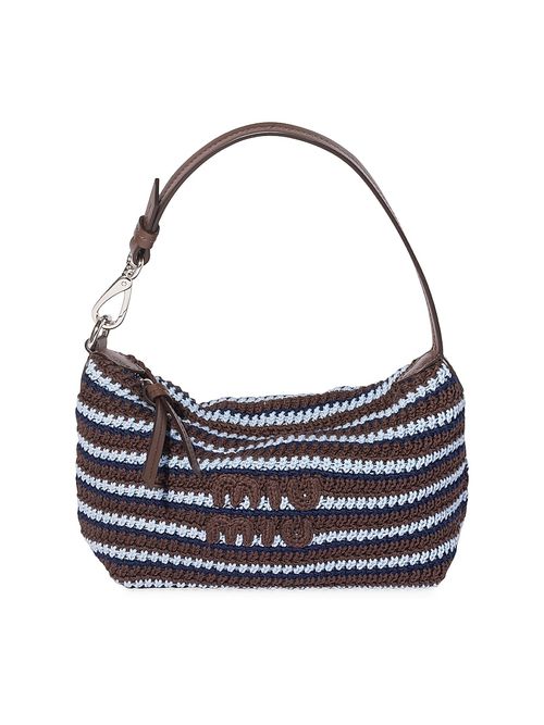 Women's Crochet Pouch - Brown Multicolor