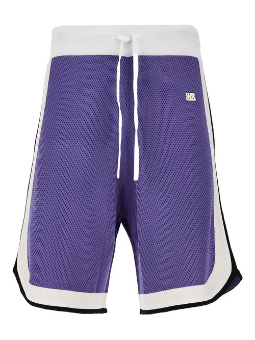 Logo-patch track shorts - Purple