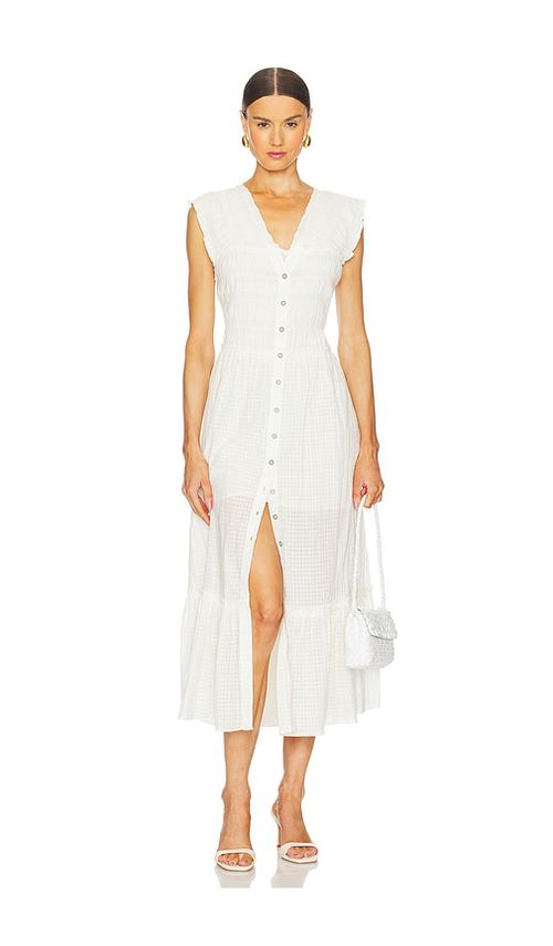 Free People MIDI-KLEID FREE PEOPLE DESERT DAZED in White. Größe XL. Also in