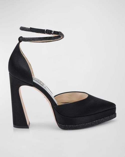 Eliana Embellished Satin Cocktail Pumps