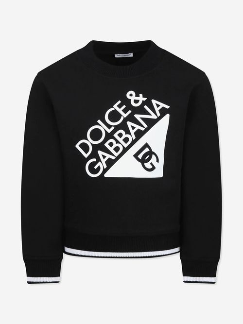 Dolce & Gabbana Boys Logo Sweatshirt in Black 10 Yrs