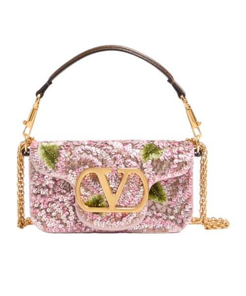 Garavani Locò Small Embroidered Shoulder Bag