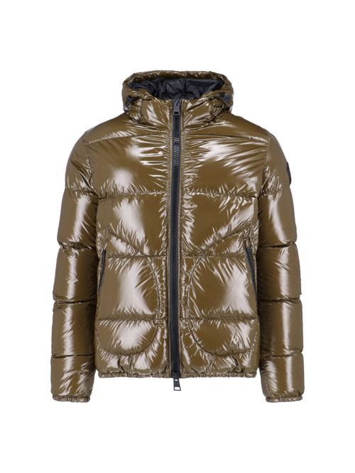 Lightweight Down Puffer Jacket with Coated Outer and Soft Lining