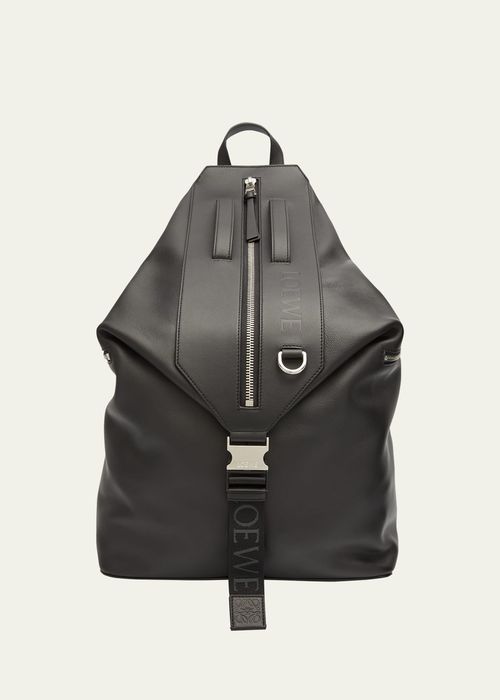 Men's Convertible Leather Backpack