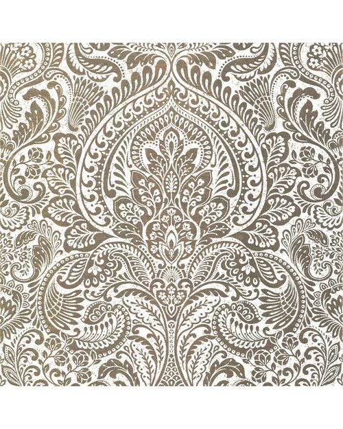 Brewster Artemis Gold Floral Damask Wallpaper