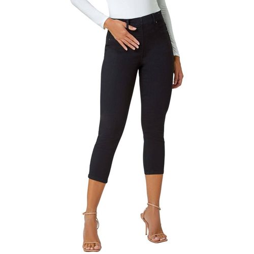 Roman Women's Cropped Stretch Denim Jegging in Black
