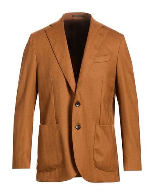 Man Blazer Tan Size 42 Virgin Wool, Silk, Cashmere, Elastane