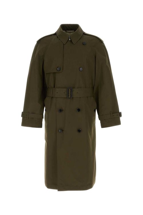 Cotton Trench Coat — Green