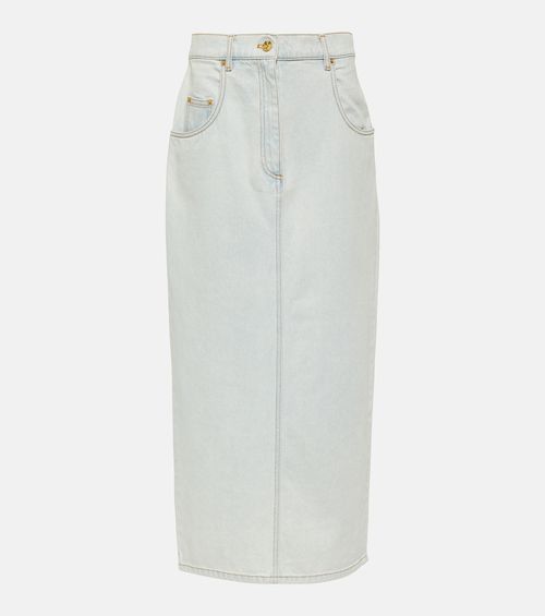 Denim maxi skirt