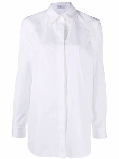 Cotton Poplin Blouse — White