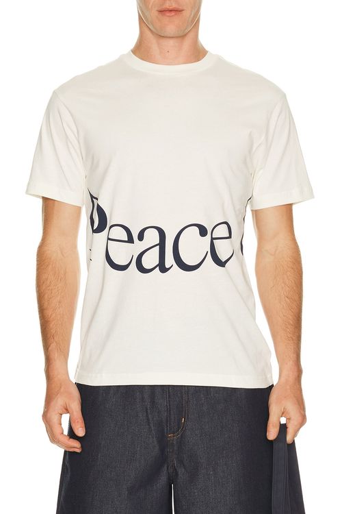 Museum of Peace and Quiet Jumbo Wordmark T-Shirt in White - White. M also in L, S, XL/1X