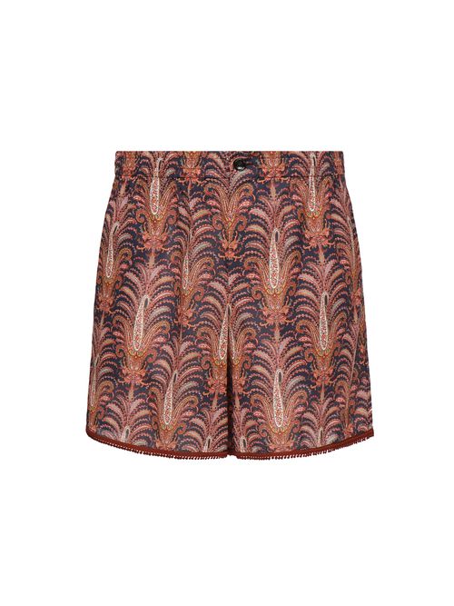 Cotton Shorts With Graphic Print