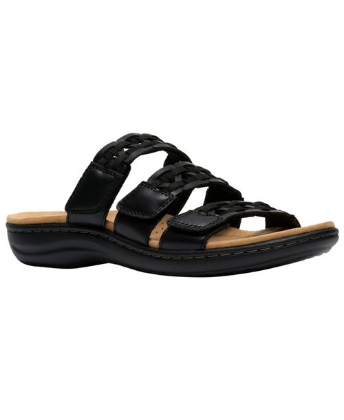 Women's Collection Round Toe Sandals - Black Leather