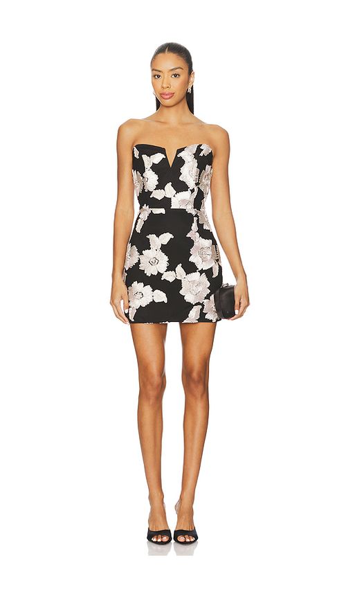 ELLIATT Margaux Mini Dress in Black. L. Also in