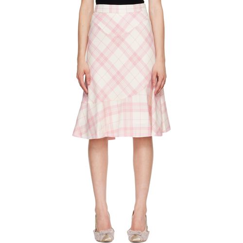 Pink & Off-White Adder Midi Skirt