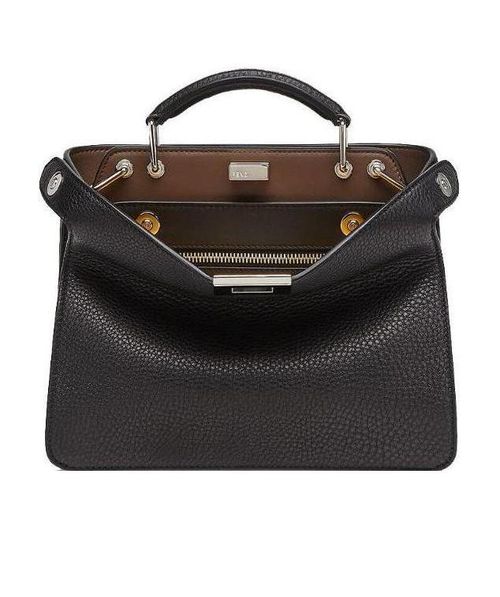 Black leather bag