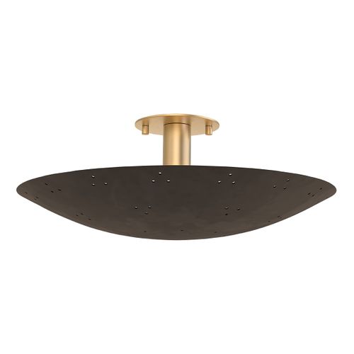 Vintage Brass Bronze Flush Mount from the Bern Collection