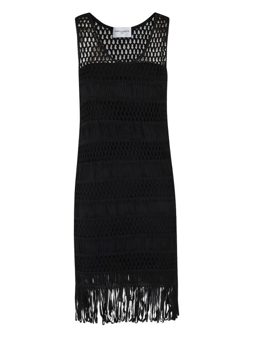 Cotton midi dress - Black