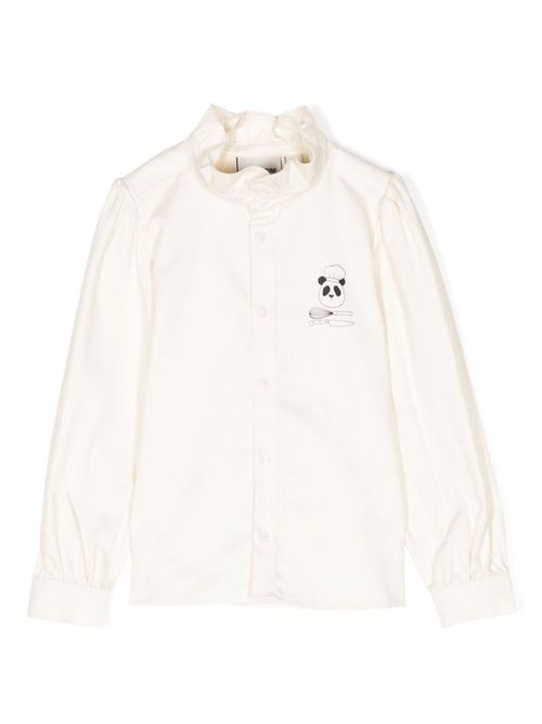 Chef Panda printed cotton blouse - Yellow