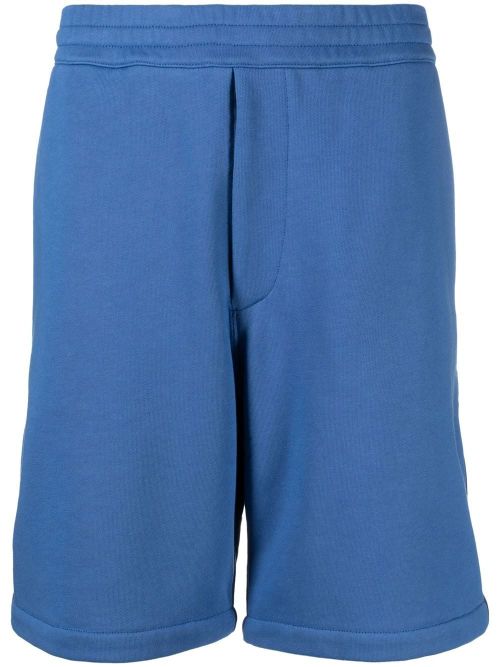 Logo-Tape Jersey Shorts — Blue