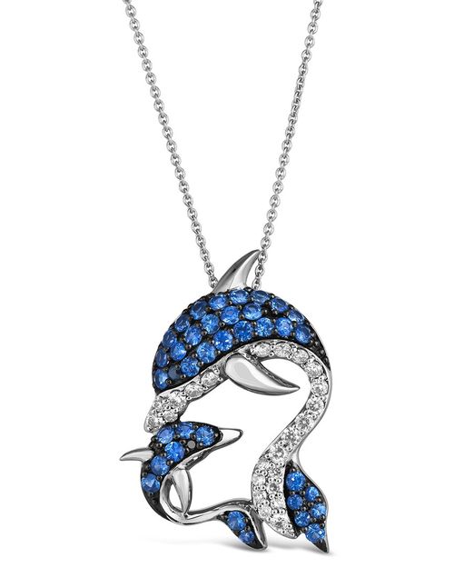 Le Vian Resort Collection 14K 1.28 ct. tw. Diamond & Sapphire Pendant Necklace