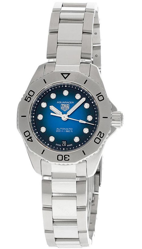 TAG HEUER Aquaracer AUTO Diamond 30MM SS Women's Watch WBP2411.BA0622