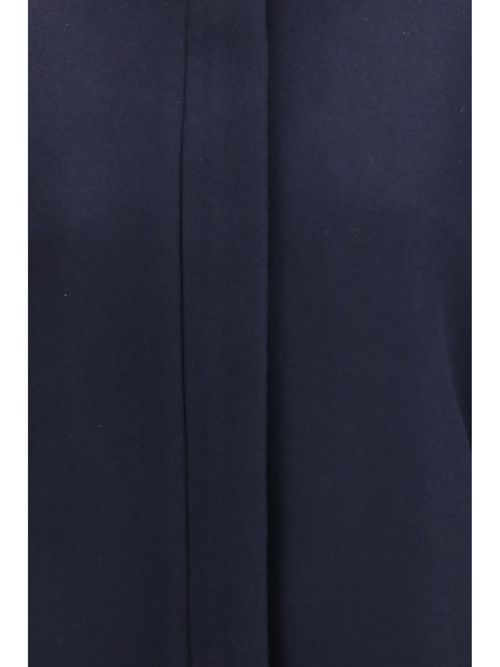 Loose-Fit Wool Jacket — Navy