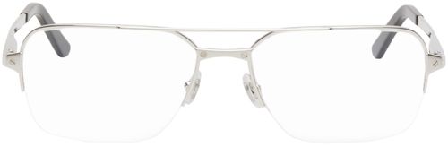 까르띠에 남성 실버 산토스 드 까르띠에 에비에이터 안경