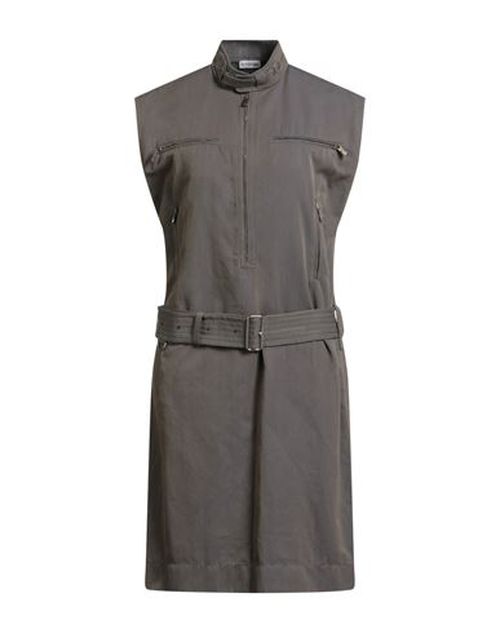 Woman Midi dress Grey Size 4 Cotton, Linen