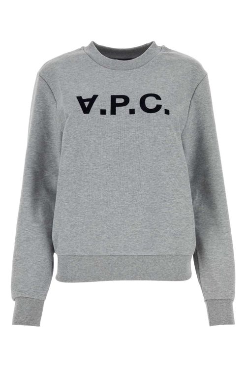 Logo-Embroidered Cotton Sweatshirt — Gray