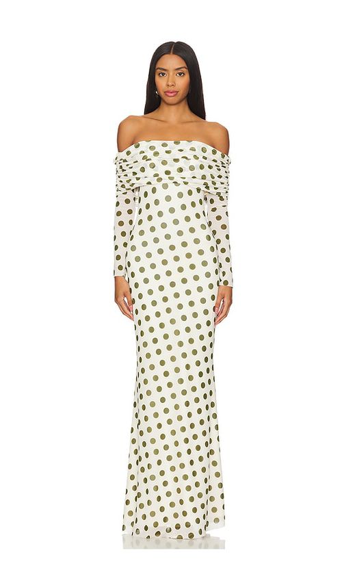 AFRM SCHULTERFREIES MAXIKLEID THELMA in Green. Größe XXS. Also in 2X, L, M