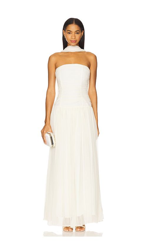 LPA Skye Maxi Dress in Ivory - Ivory. L also in XXS, XS