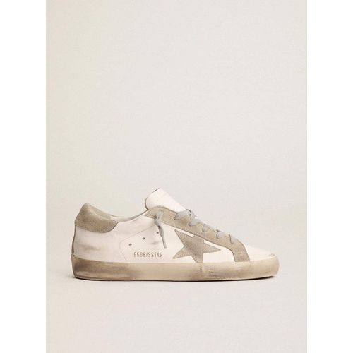 Golden Goose - Men’s Super-star With Gray Suede Star And Heel Tab, Man